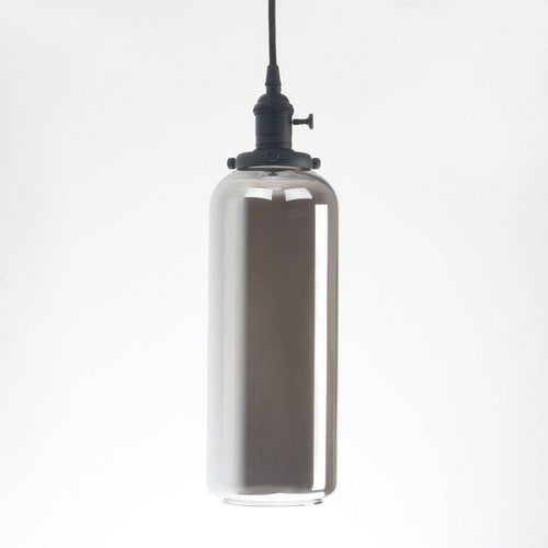 Lámpara de suspensión design Cilindro de vidrio reflectante