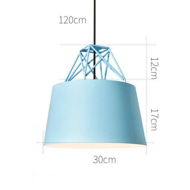Suspension design à LED avec abat-jour en métal coloré Morning