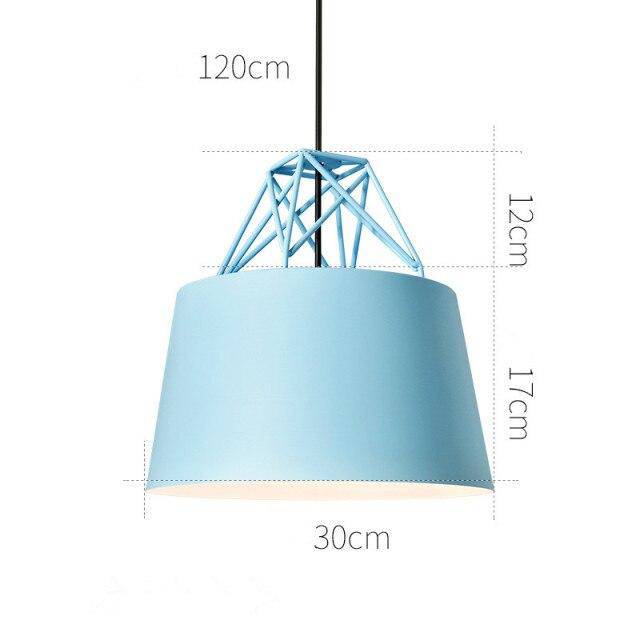 pendant light LED design with lampshade colored metal Morning