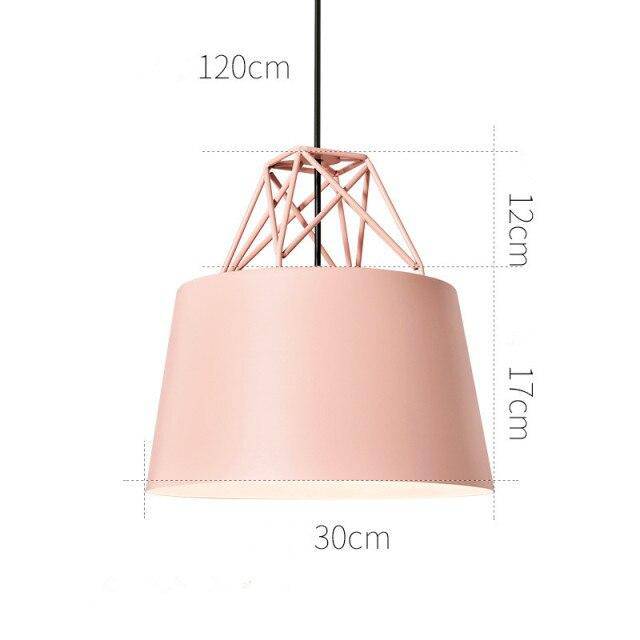 Suspension design à LED avec abat-jour en métal coloré Morning