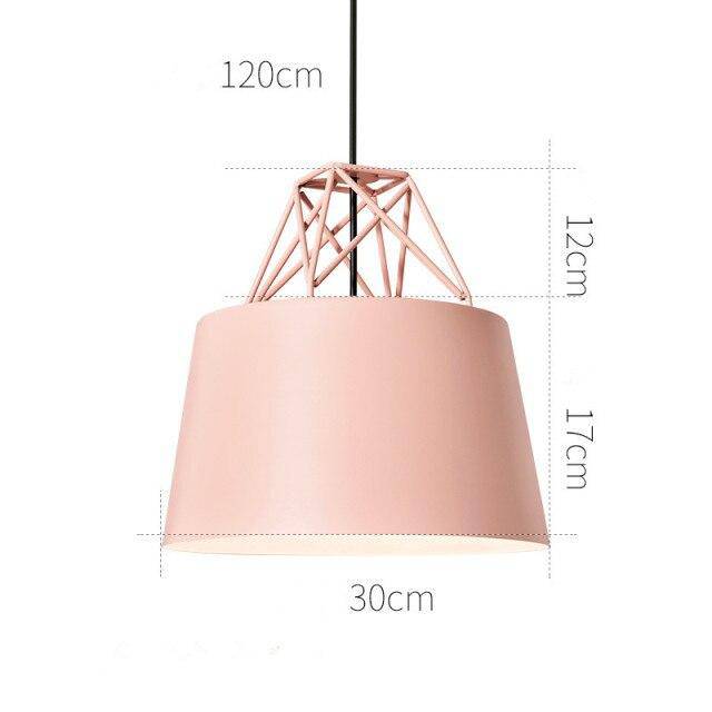 pendant light LED design with lampshade colored metal Morning