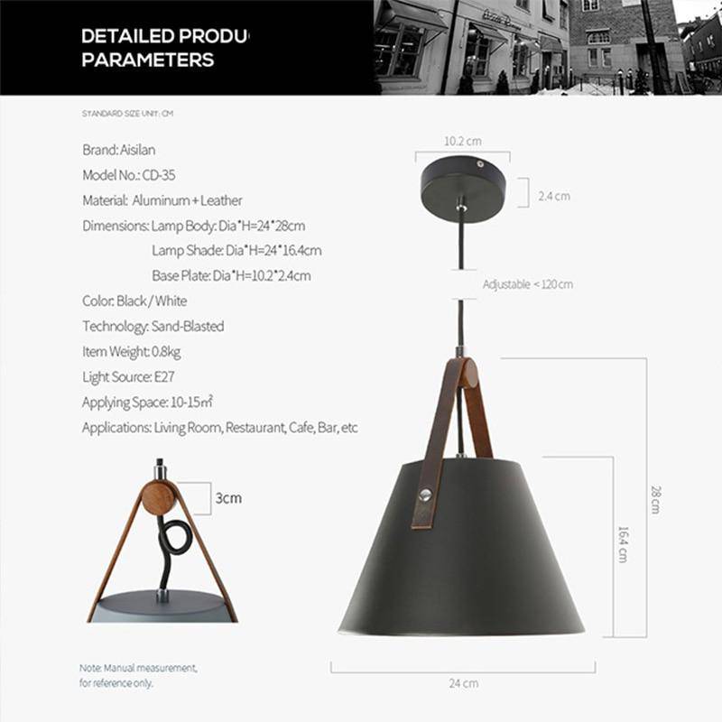 Suspension conique LED design Creative - vue 4 sur 6