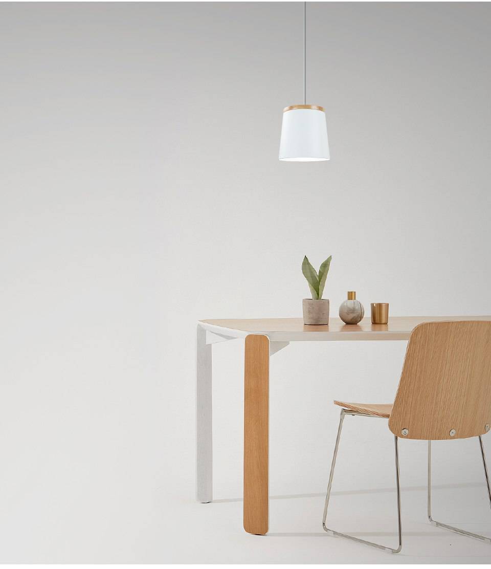 Suspension design bois et métal blanc Aisilan - vue 8 sur 7