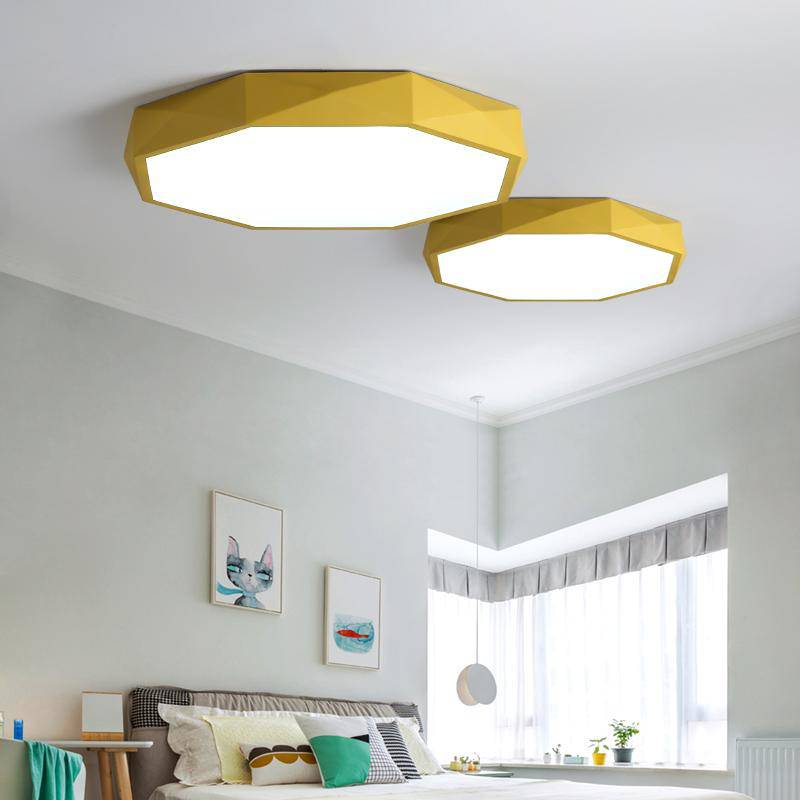 LED ceiling lamp octagon coloured very thin Balcony