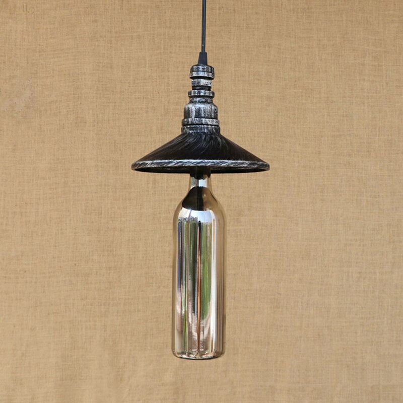 Suspension industrielle LED style bouteille en verre Sanmarino - vue 3 sur 5