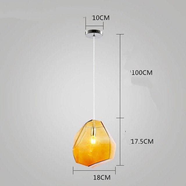 Suspension design en cristal Colorful