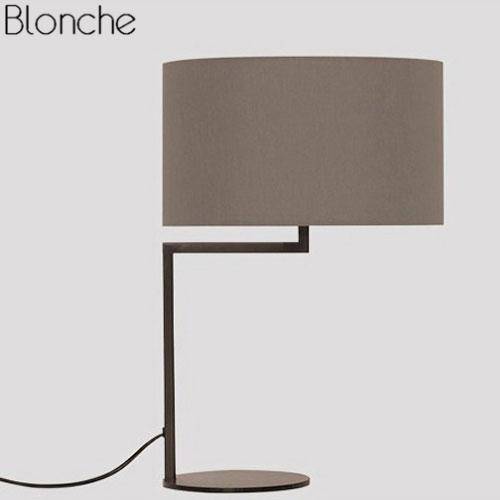 Lampe à poser à LED avec abat-jour arrondi Cloth