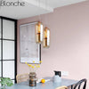 Suspension design en verre et métal rose gold Loft