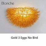 Applique LED en forme de nid d'oiseaux