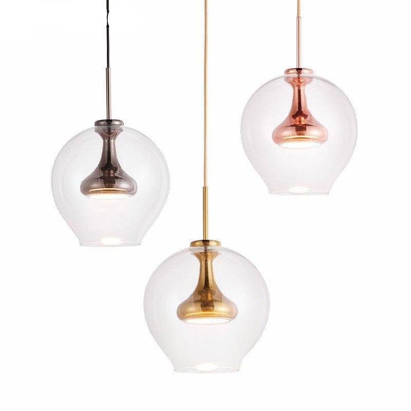 Suspension design en verre arrondi à LED Glass - vue 3 sur 9