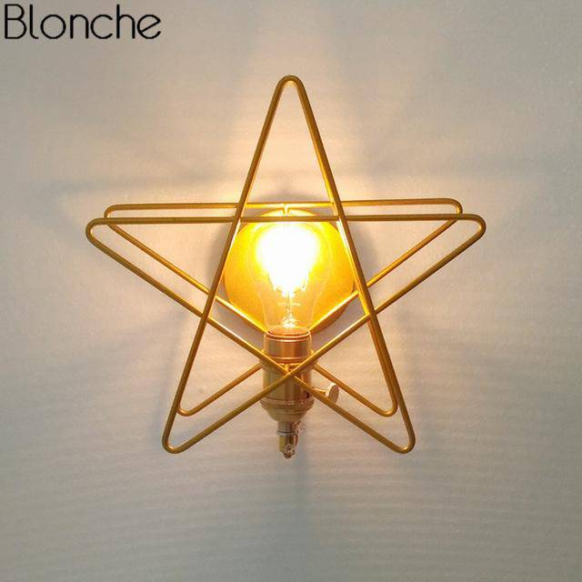 wall lamp LED wall lamp in the shape of a golden star