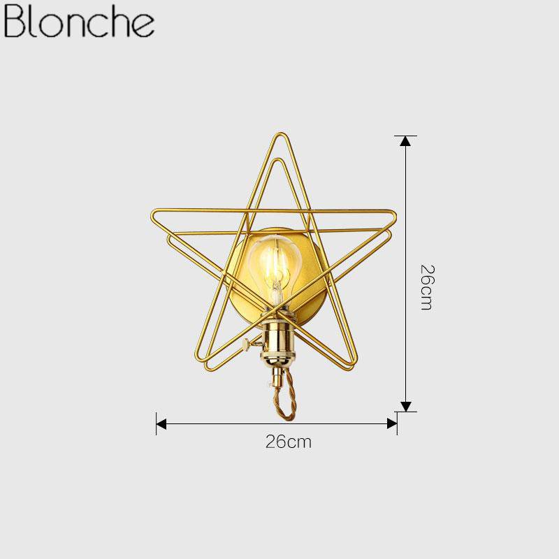 wall lamp LED wall lamp in the shape of a golden star