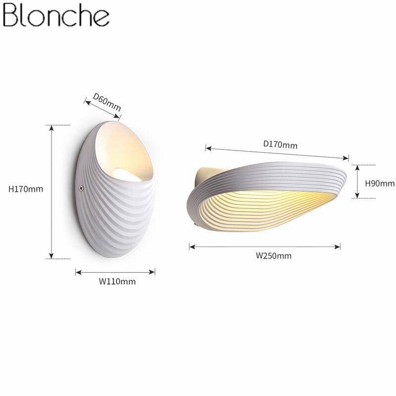 Lámpara de pared design LED con forma ovalada Interior