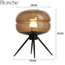 Lampe à poser design LED avec boule en verre Postmodern