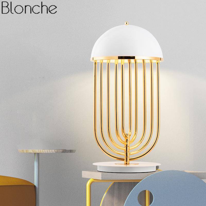 Lampe à poser design doré à LED Luxury - vue 3 sur 6