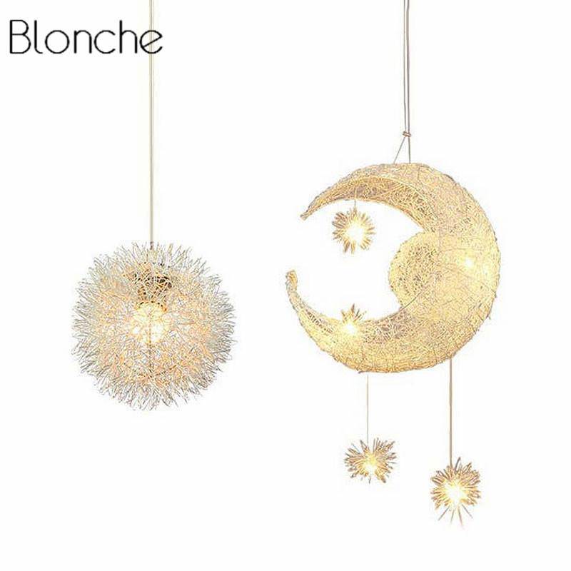 pendant light LED star and moon