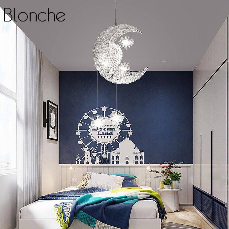 pendant light LED star and moon