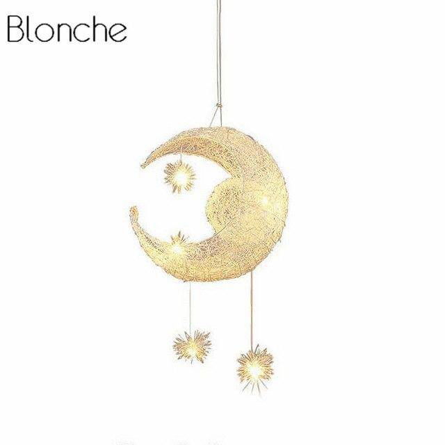 pendant light LED star and moon