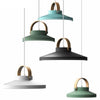 Suspension design LED en bois et métal Moderna