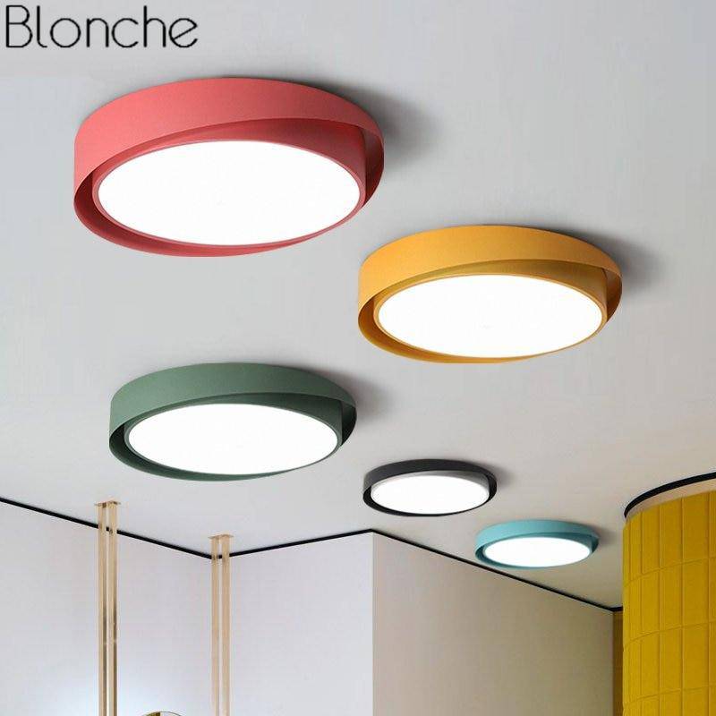 Plafonnier design LED arrondi de couleur Art - vue 4 sur 10