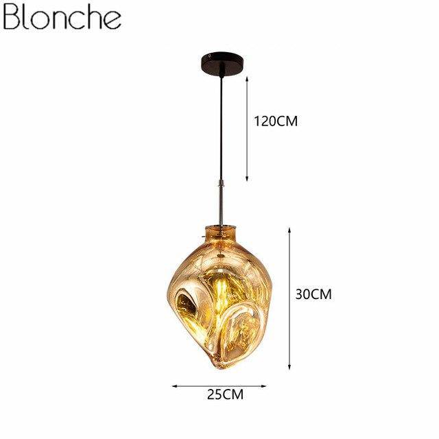 pendant light Lava colored glass LED design