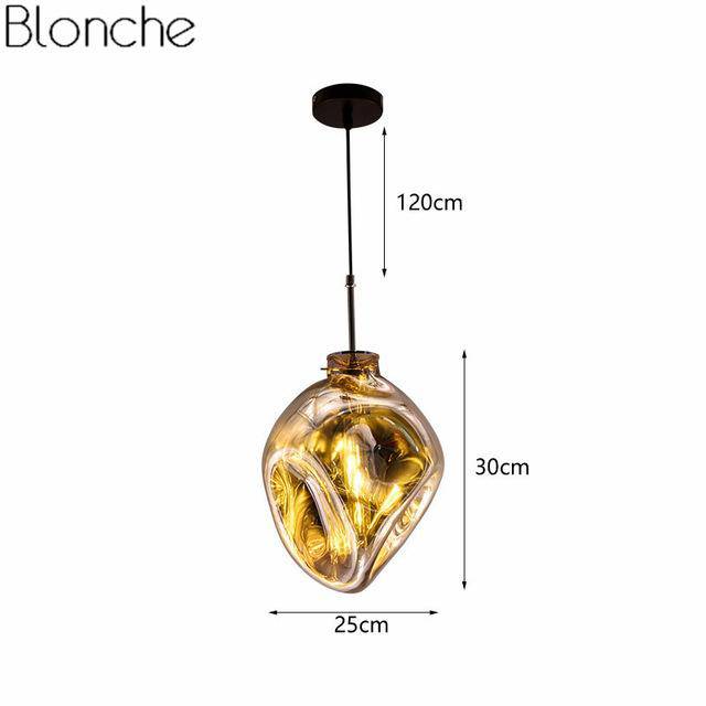 pendant light Lava colored glass LED design