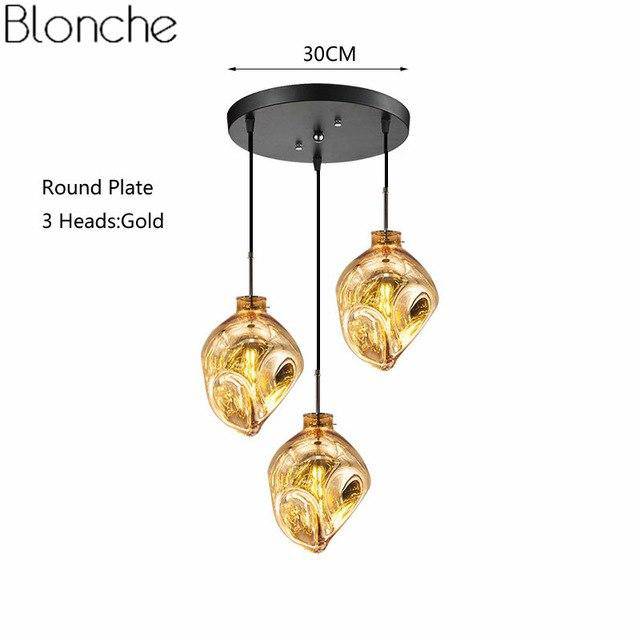 pendant light Lava colored glass LED design