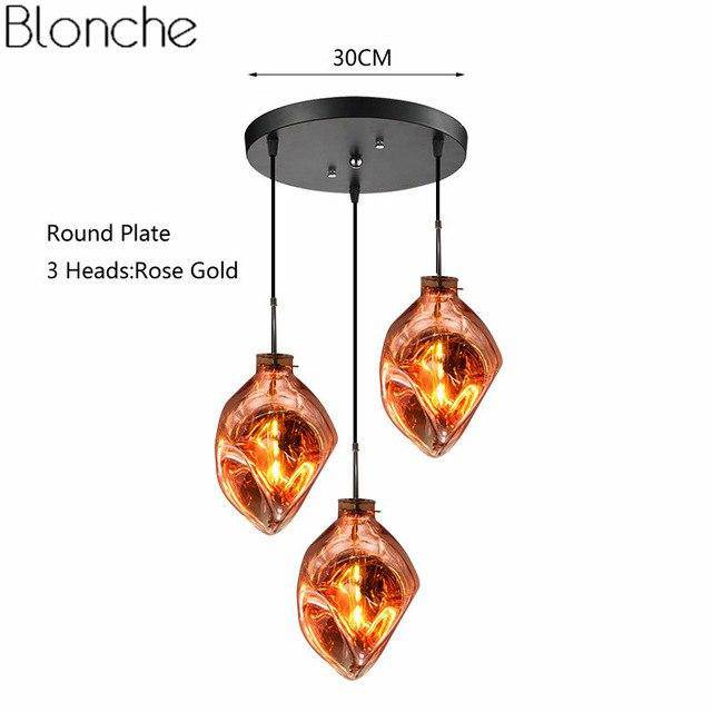 pendant light Lava colored glass LED design