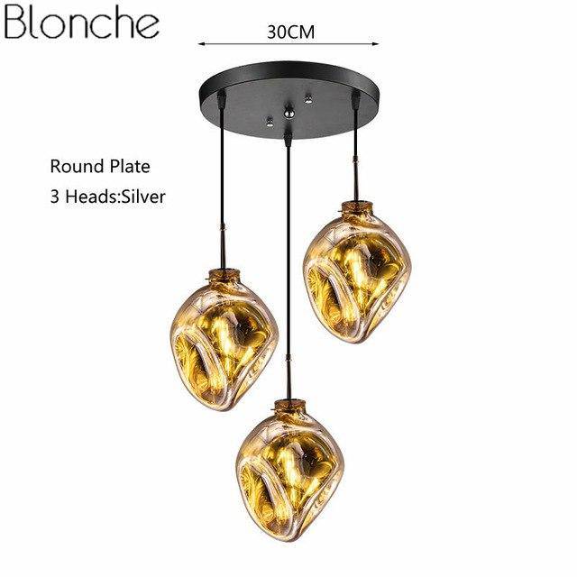 pendant light Lava colored glass LED design