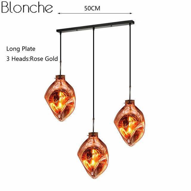 pendant light Lava colored glass LED design