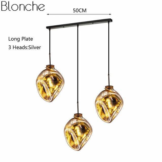 pendant light Lava colored glass LED design