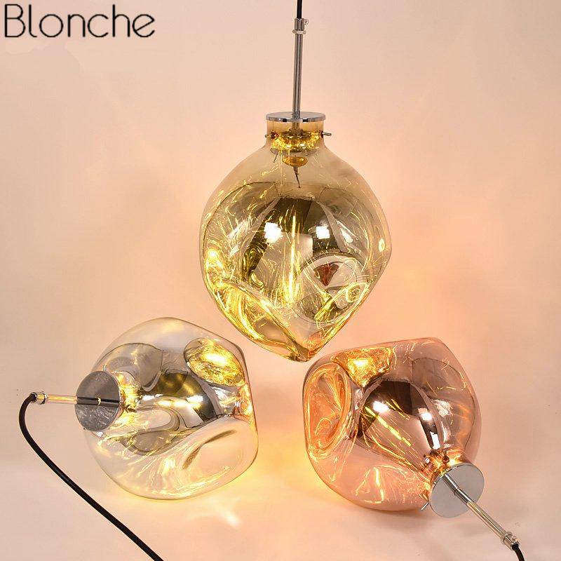 pendant light Lava colored glass LED design