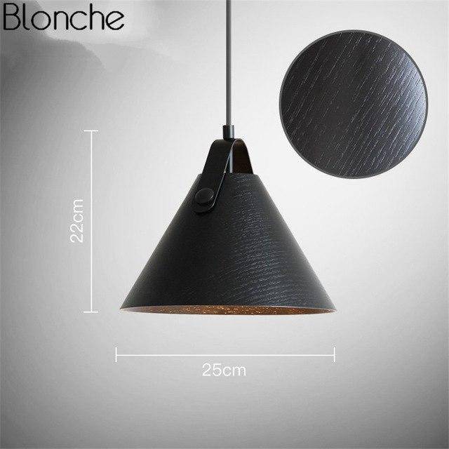 pendant light LED wood and metal colored Hanging