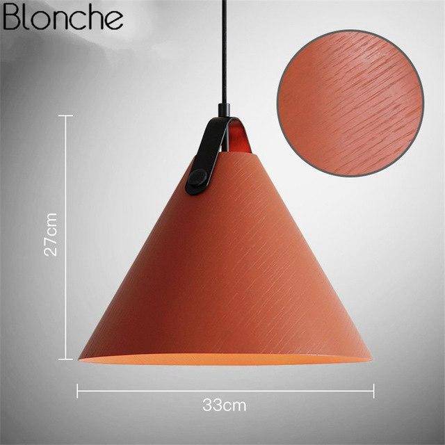 pendant light LED wood and metal colored Hanging