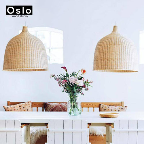 pendant light in Rattan fabric