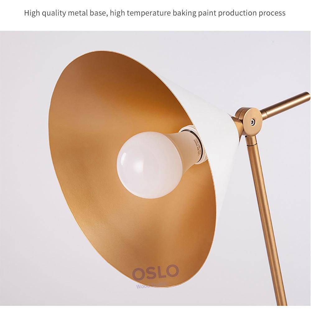 Lampe à poser moderne en métal et marbre et pied chromé Hotel - vue 9 sur 9