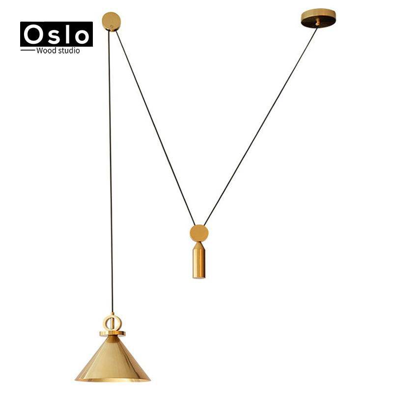Suspension en bois et métal avec long fil Oslo