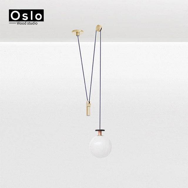 Suspension en bois et métal avec long fil Oslo