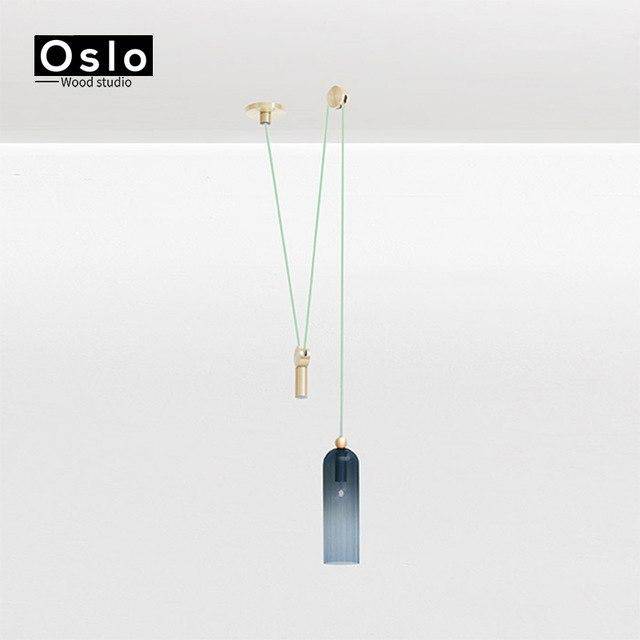 Suspension en bois et métal avec long fil Oslo