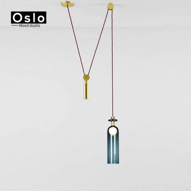 Suspension en bois et métal avec long fil Oslo
