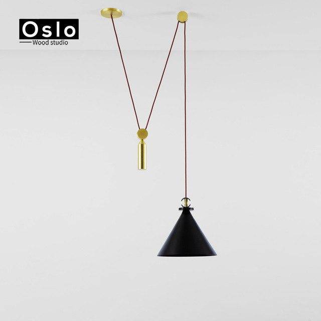 Suspension en bois et métal avec long fil Oslo