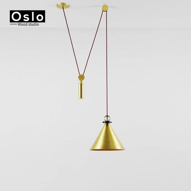 Suspension en bois et métal avec long fil Oslo