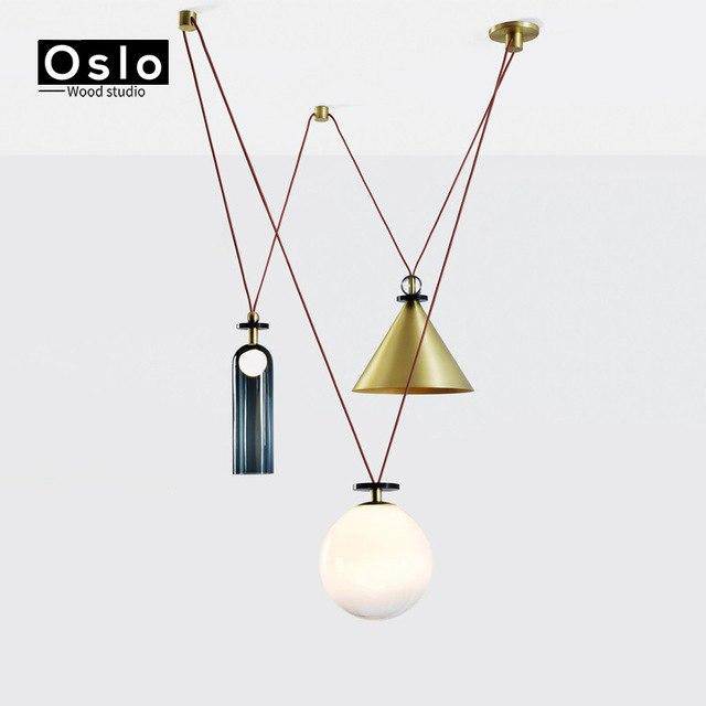 Suspension en bois et métal avec long fil Oslo