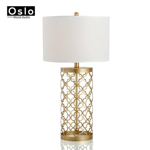 Lampe de chevet à poser design doré American - vue 6 sur 6