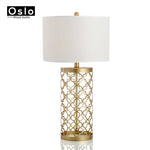 Lampe de chevet à poser design doré American