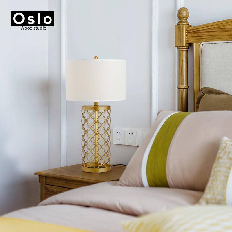 American gold design bedside lamp