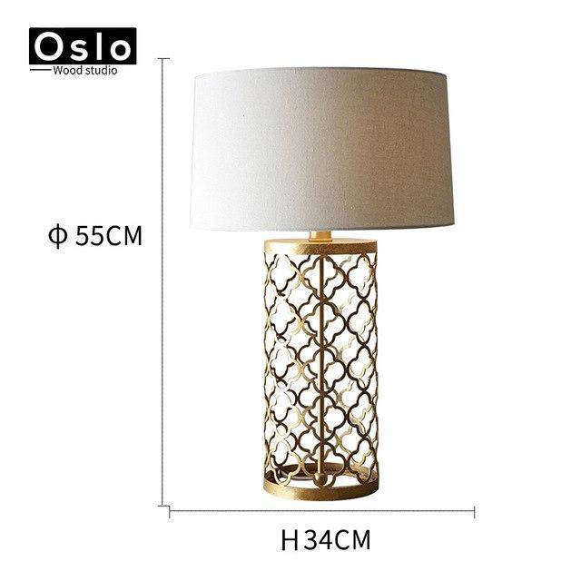 American gold design bedside lamp