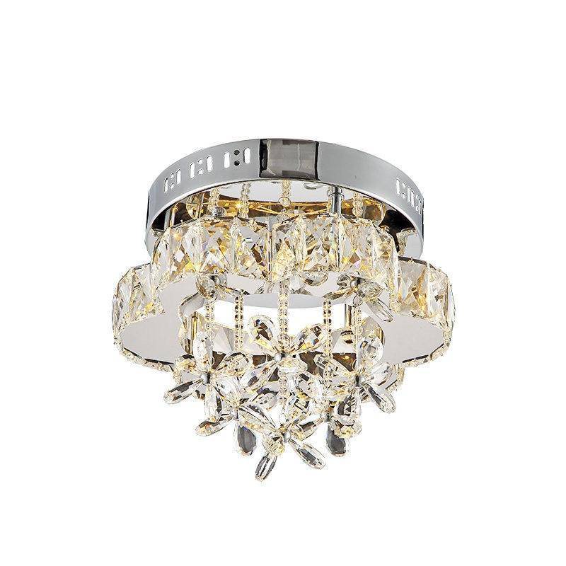 Plafonnier LED en cristal en forme de fleur