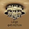 Plafonnier LED en cristal en forme de fleur