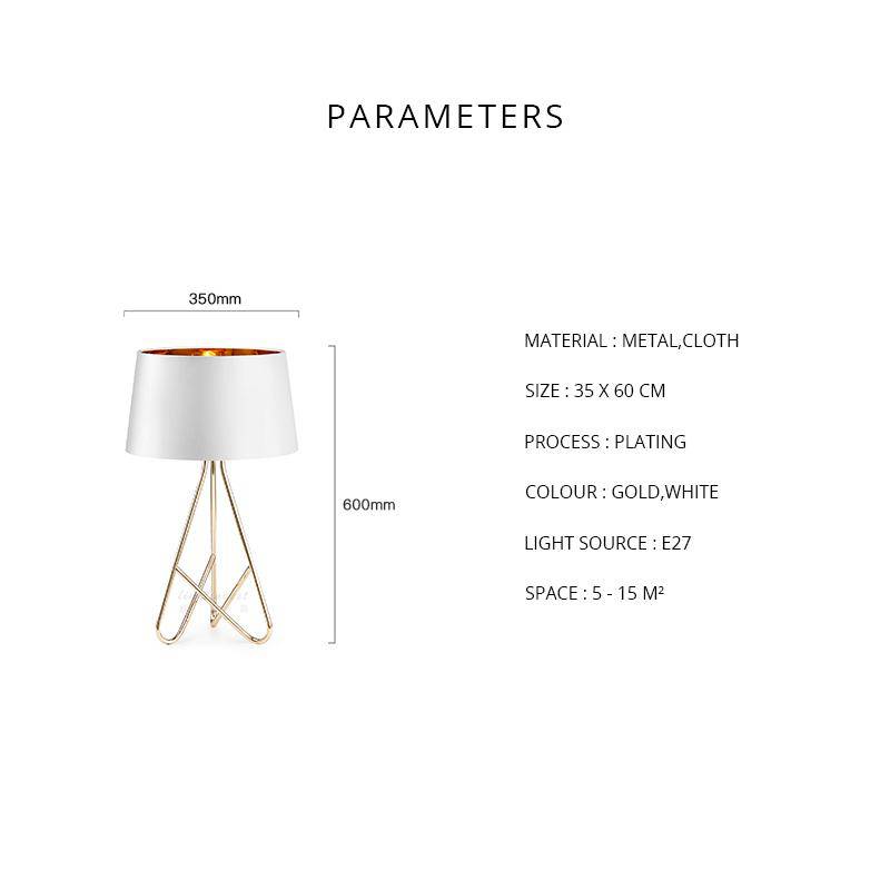 Lampe à poser design avec abat-jour et pieds chromés Novelty - vue 5 sur 7